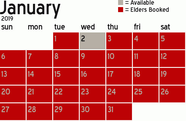 Missionary Dinner Calendar