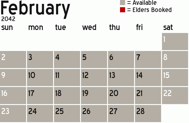 Missionary Dinner Calendar