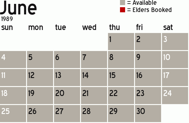 Missionary Dinner Calendar