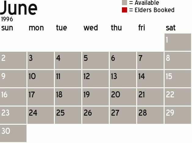 Missionary Dinner Calendar