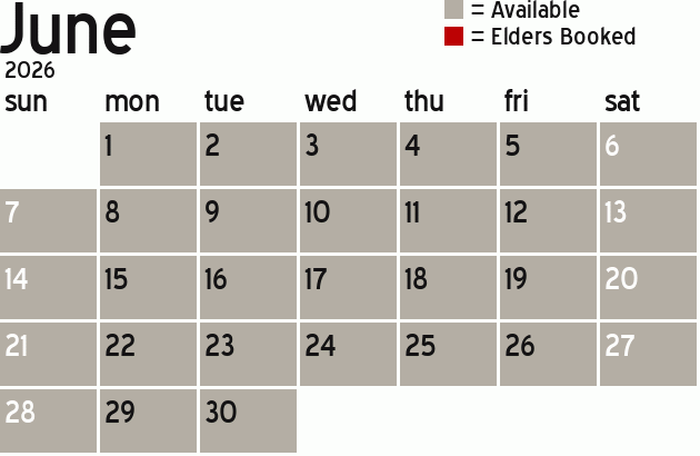 Missionary Dinner Calendar