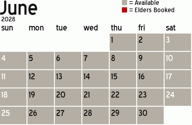 Missionary Dinner Calendar