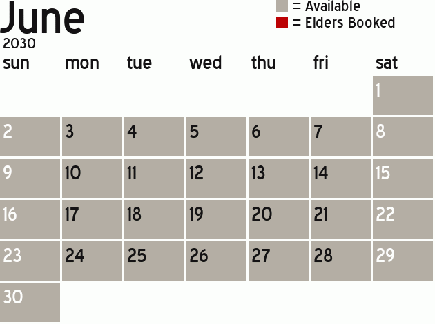 Missionary Dinner Calendar