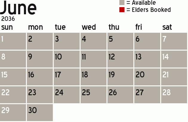 Missionary Dinner Calendar