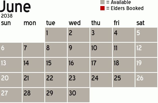 Missionary Dinner Calendar