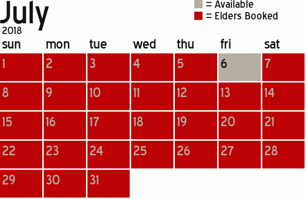Missionary Dinner Calendar