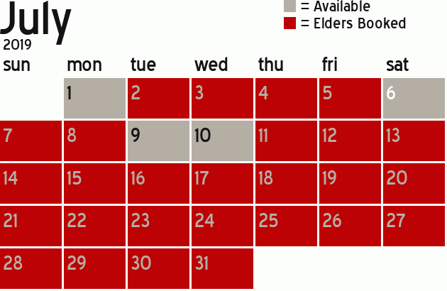 Missionary Dinner Calendar