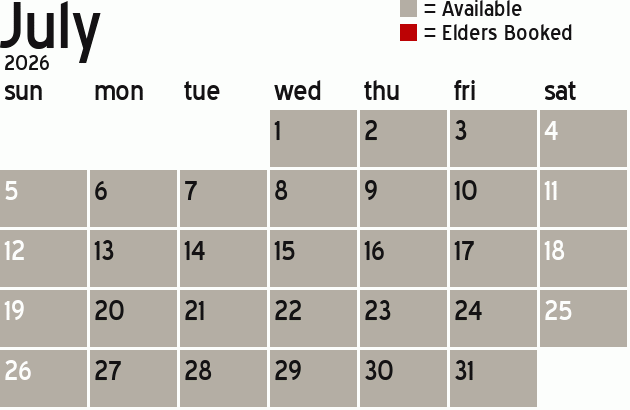 Missionary Dinner Calendar