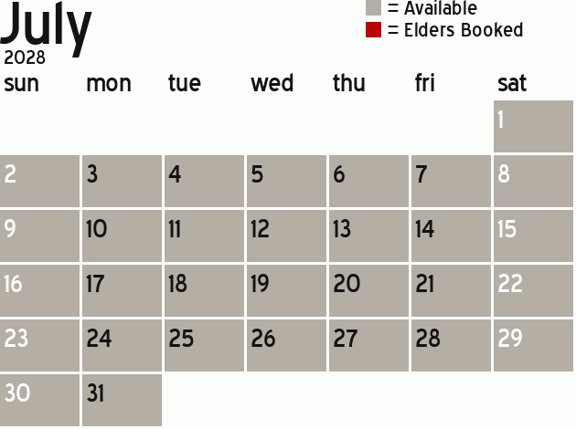 Missionary Dinner Calendar