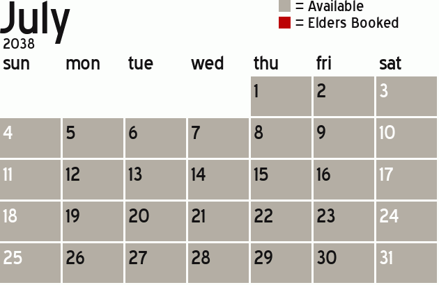 Missionary Dinner Calendar