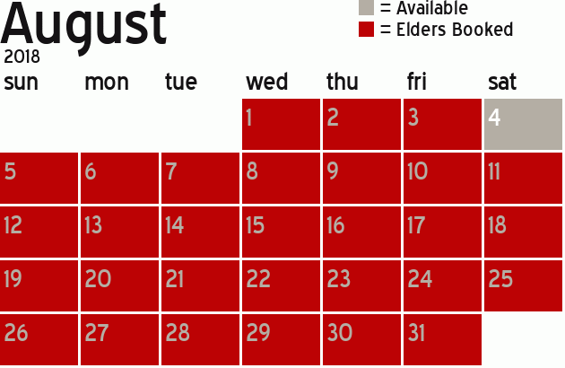 Missionary Dinner Calendar