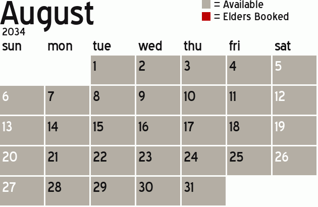 Missionary Dinner Calendar