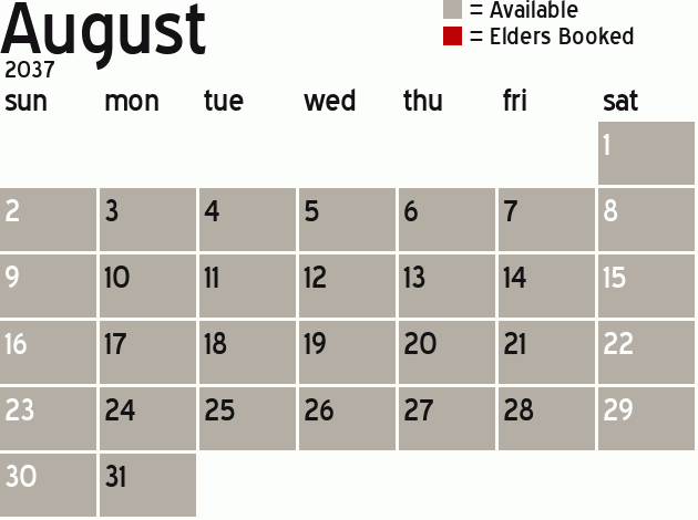 Missionary Dinner Calendar