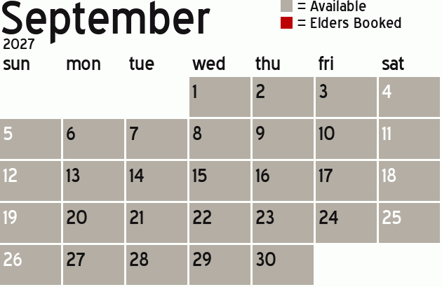 Missionary Dinner Calendar