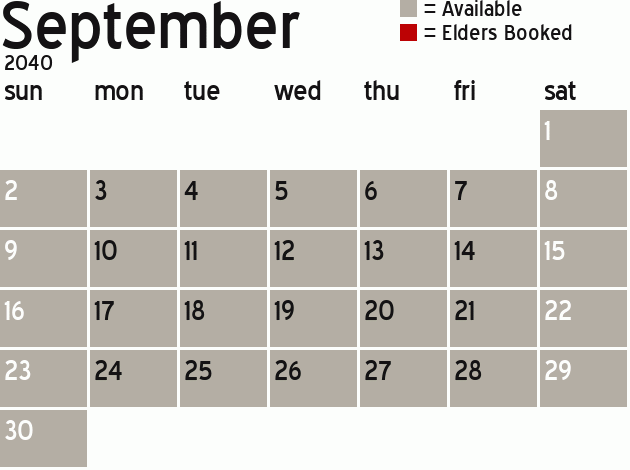 Missionary Dinner Calendar
