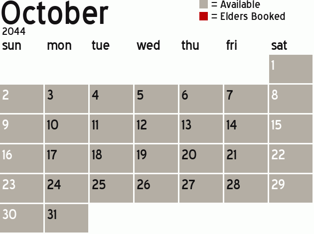 Missionary Dinner Calendar