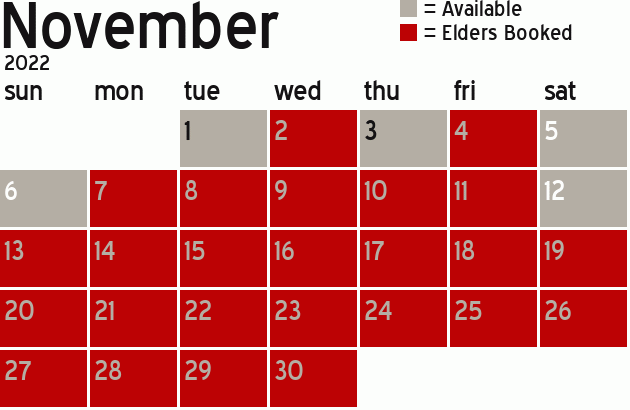Missionary Dinner Calendar